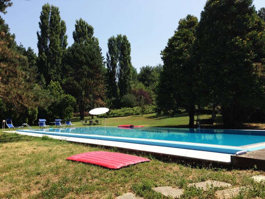 Swim in our almost Olympic Size Pool with a diving board