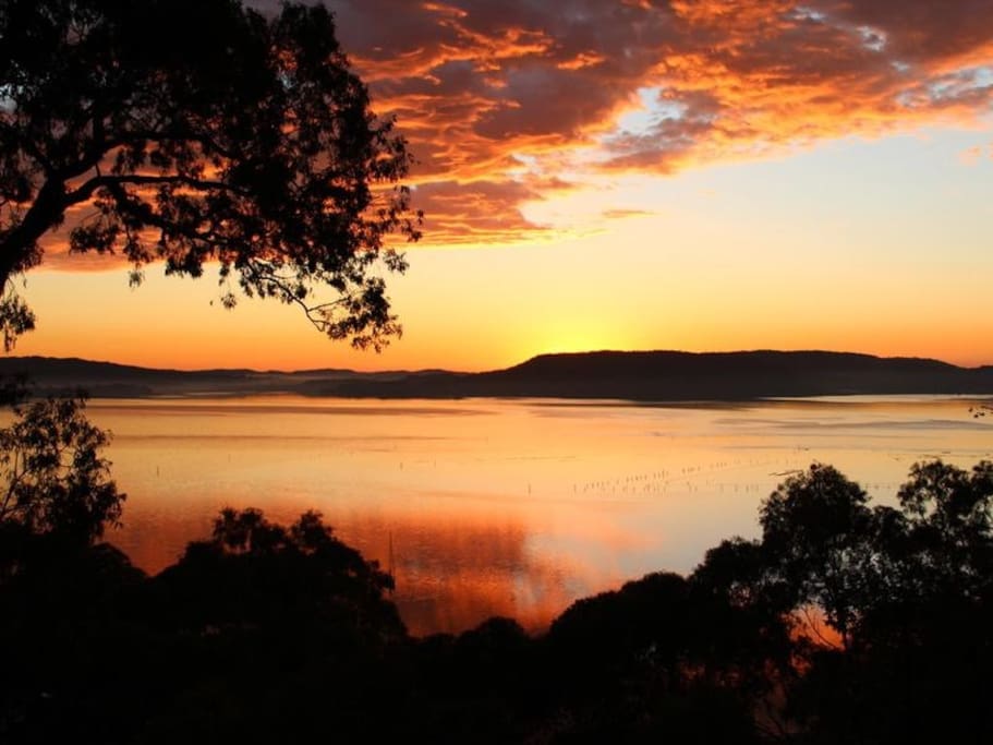 View at sunrise