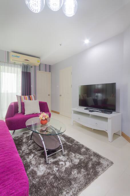 Big Screen LED TV with Cable Network for Entertainment.
