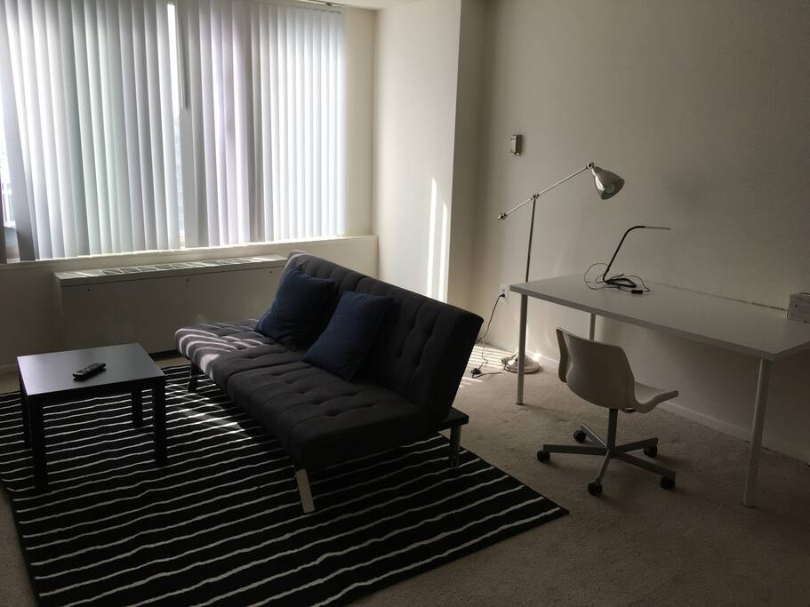 work desk & sofa bed