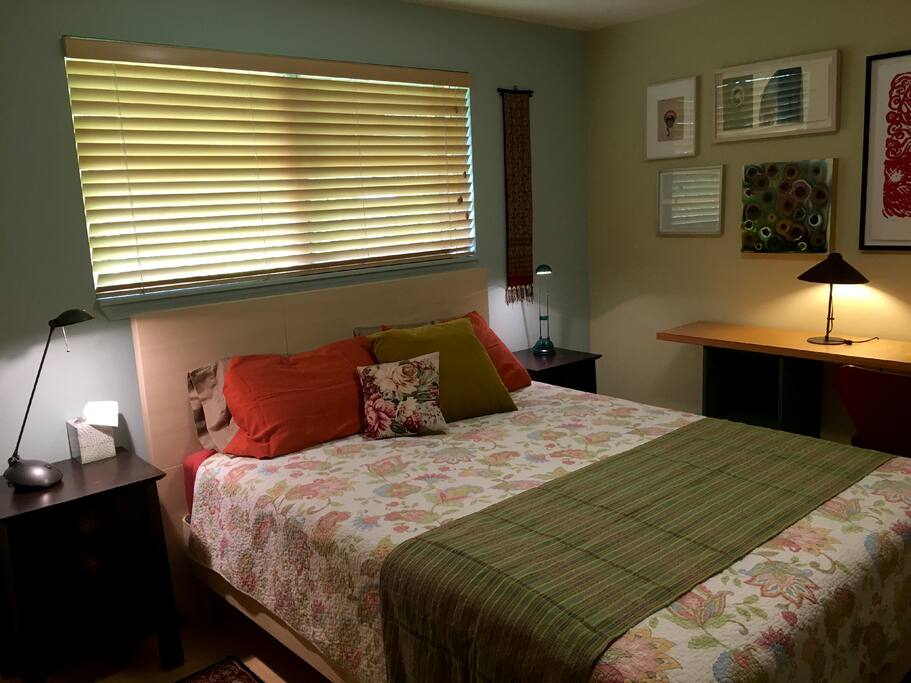 Large bedroom with queen bed