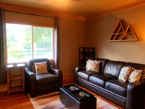 Charming, comfy home with stunning river views.
