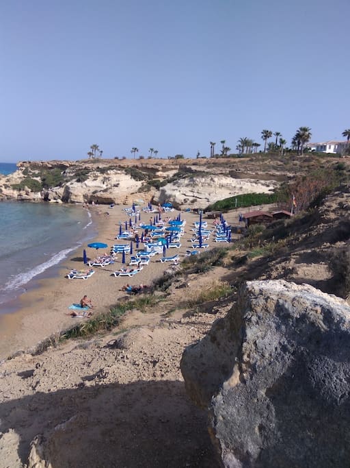 The local beach of Kapparis resort(15 minutes walking time Protaras Eastern coast apartment