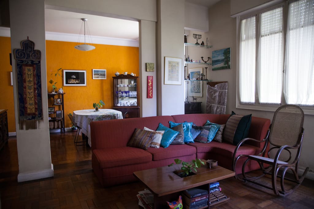 Sala de estar do apartamento