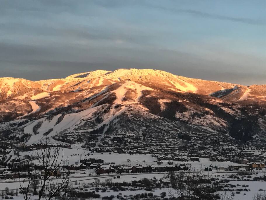 View of the ski area from your deck!
