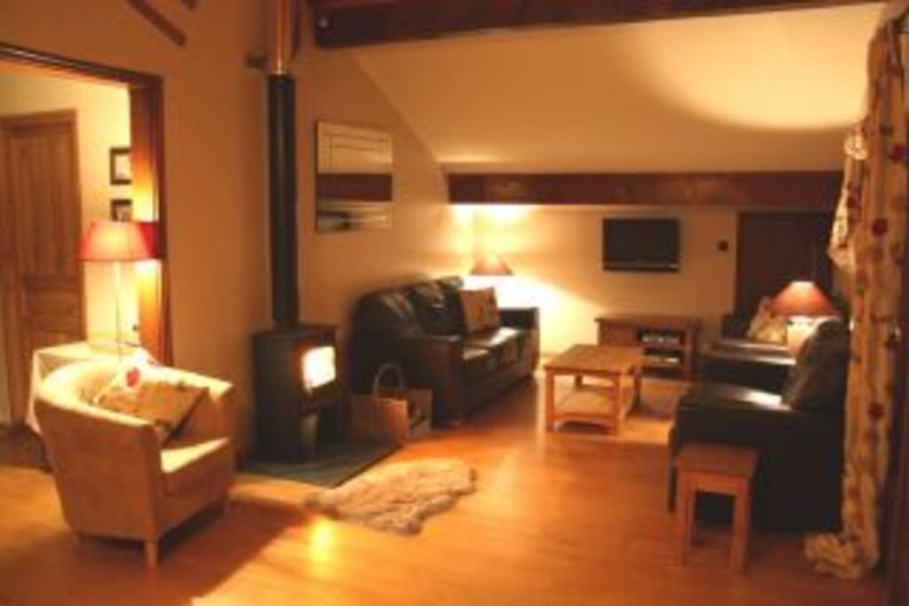 Living area on 2nd floor with wonderful views from balcony