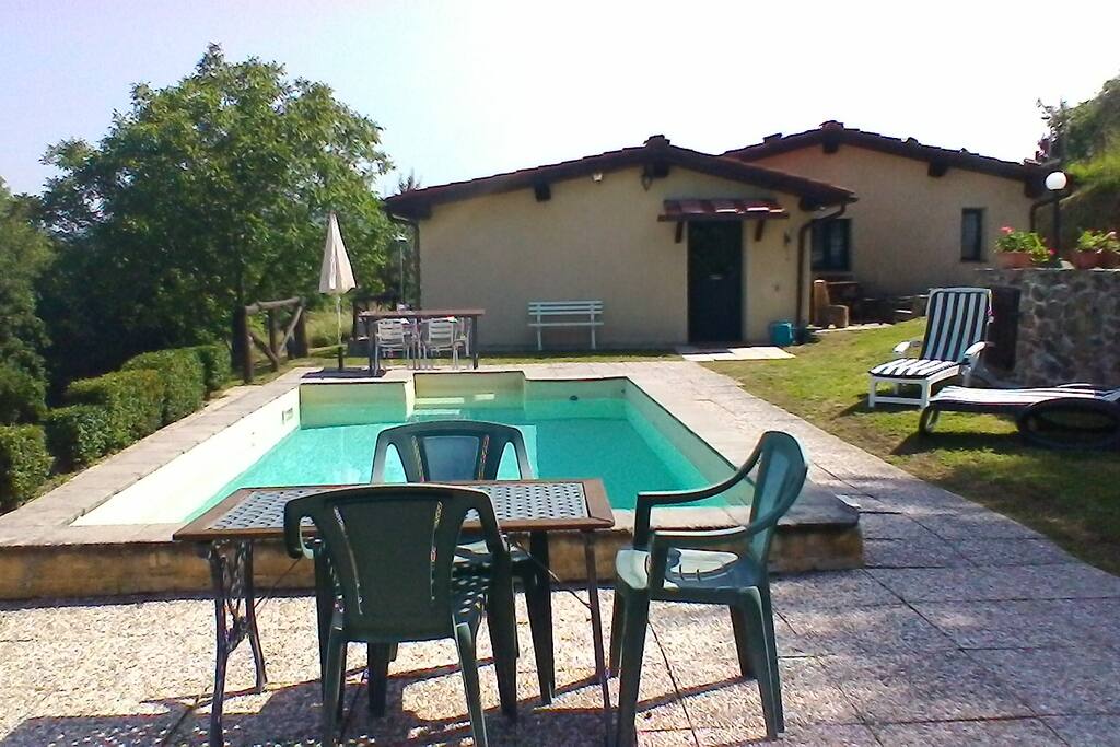 pool & cottage area