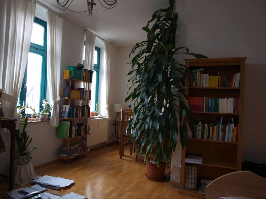 Wohnbereich, vom Bett aus gesehen