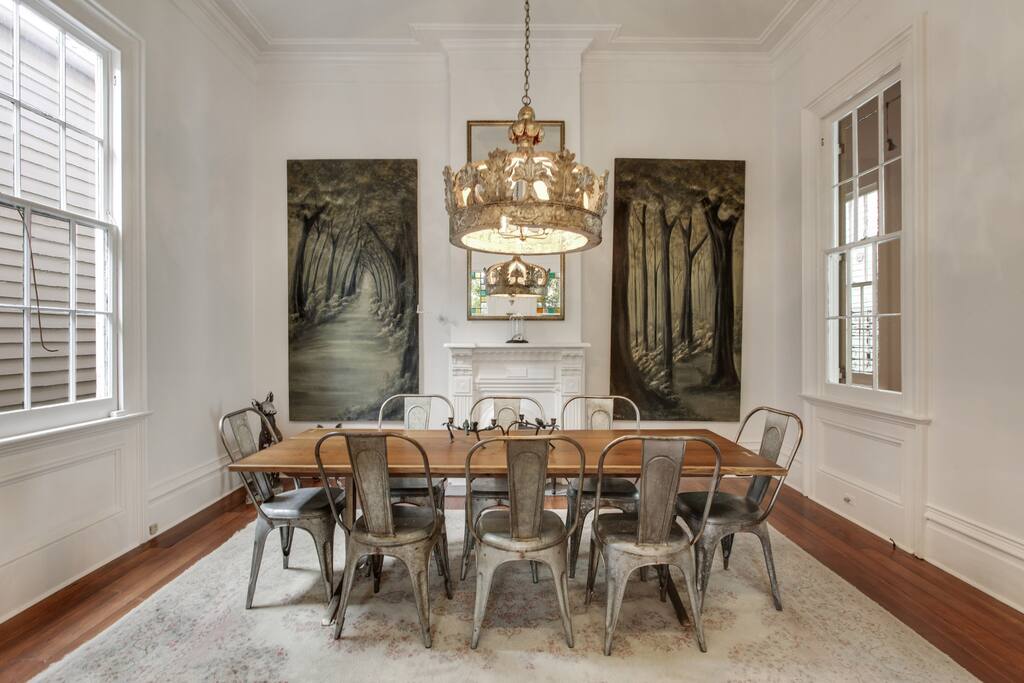 Dining room with seating for 8.