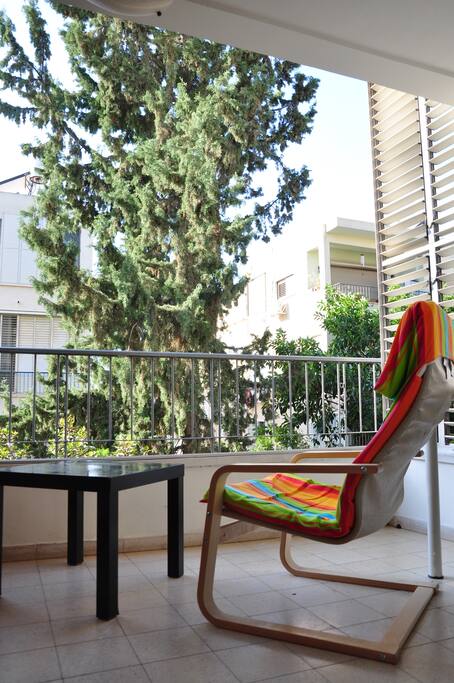 lovely balcony to enjoy Tel Aviv wether