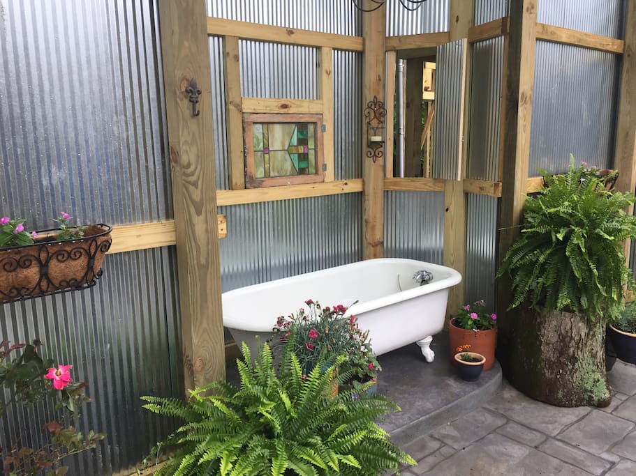 The Outdoor Open Air Bath is an Oasis of Relaxation