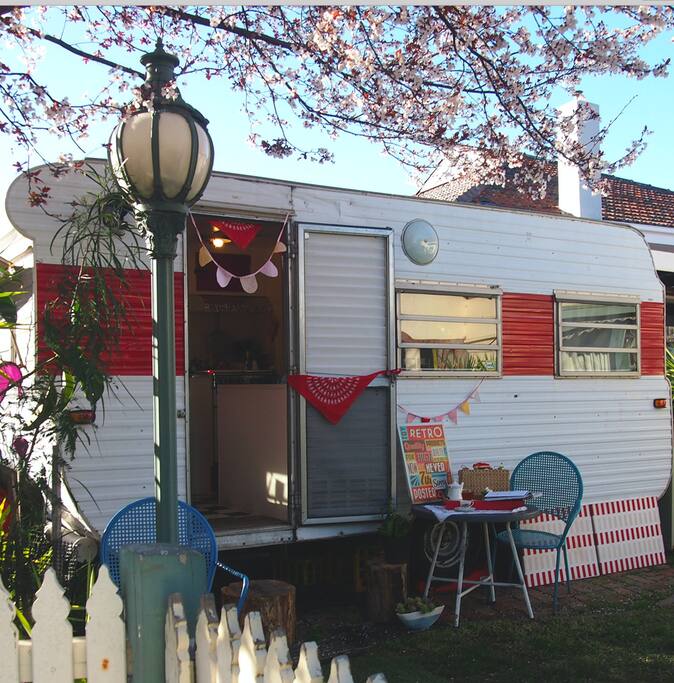 Caravan Exterior - styled for a photo shoot