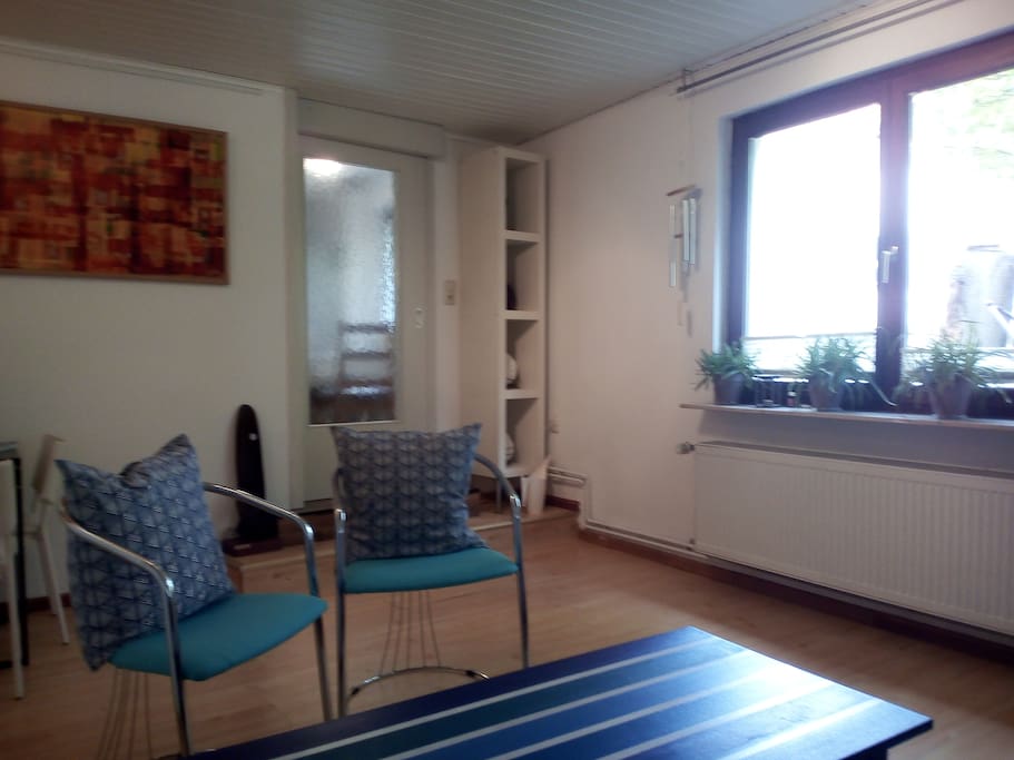 Wohnzimmer mit Schlafsofa