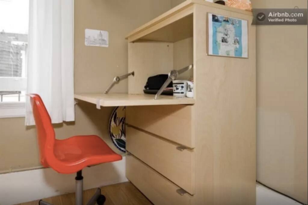 Desk/dressers, chairs