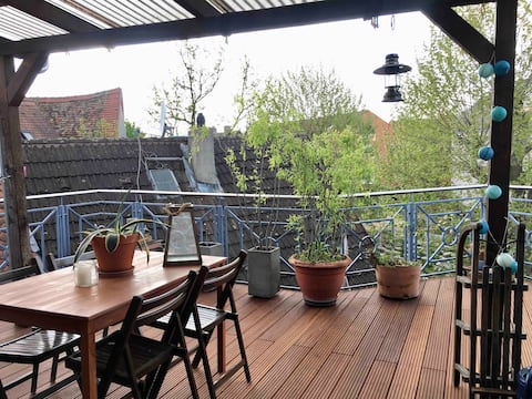 Above the rooftops of Bensheim