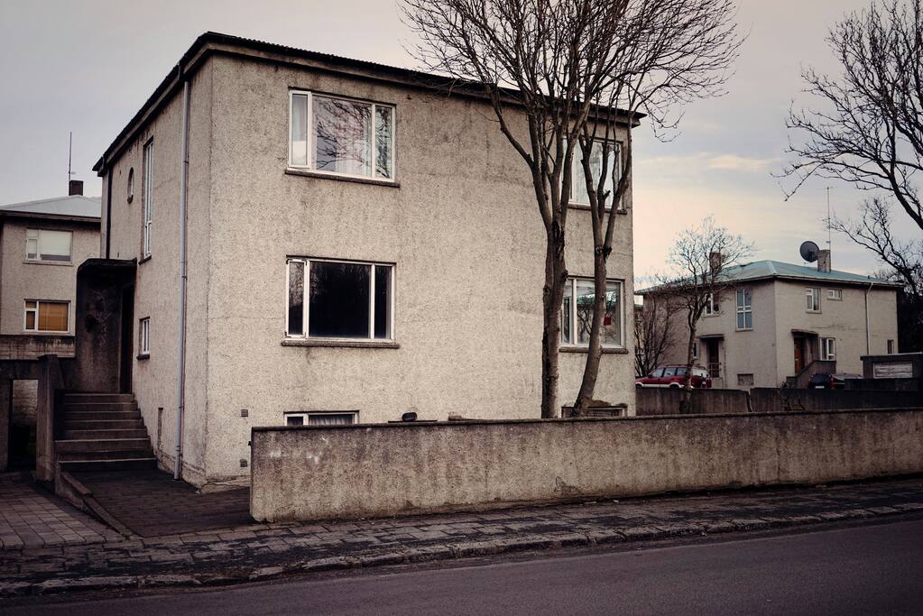 The apartment is the first/middle floor.