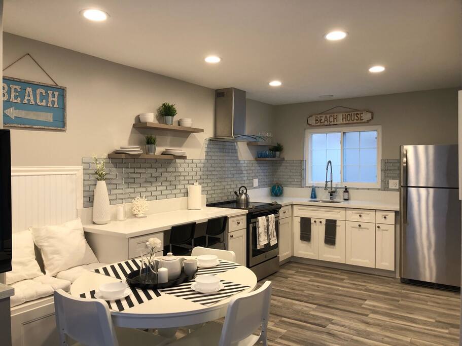 Spacious modern open kitchen