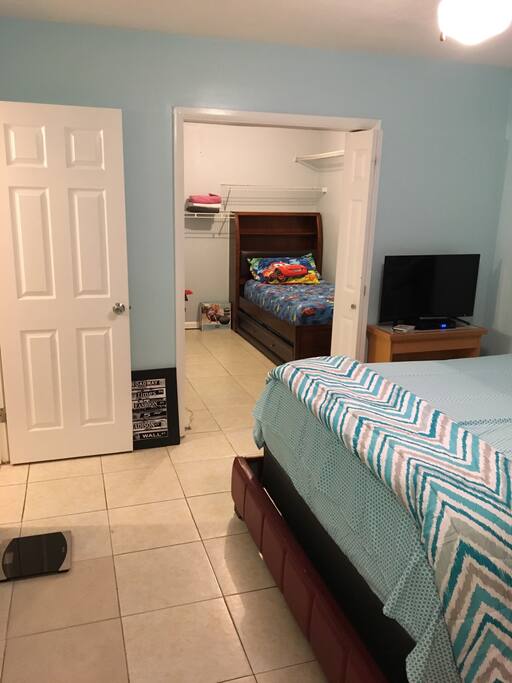 In your bedroom you are getting a small 2nd bedroom for children