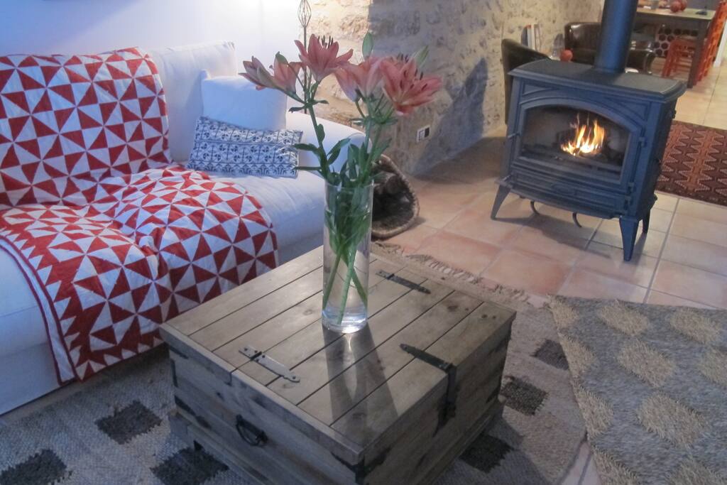 wood stove in winter 1