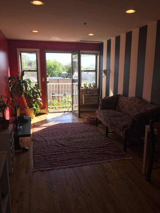 Living room and balcony