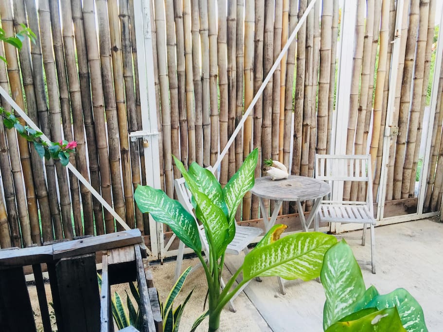 Your private entrance on the bamboo gate