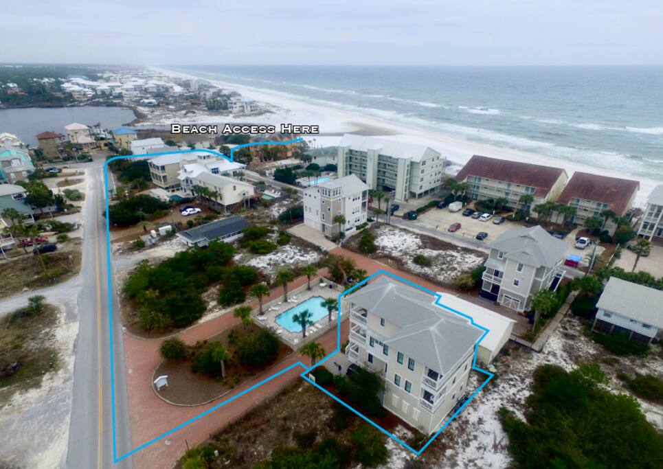 Alternate Path to the Beach. You can park golf carts at this access.