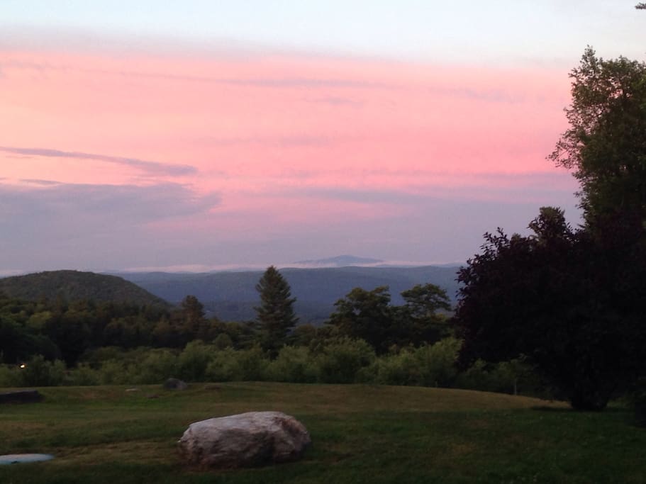 View of Mt Monadnock at sunrise from the apartment