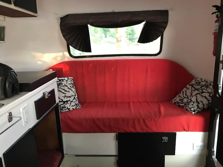 Couch, which turns into bunk beds. 