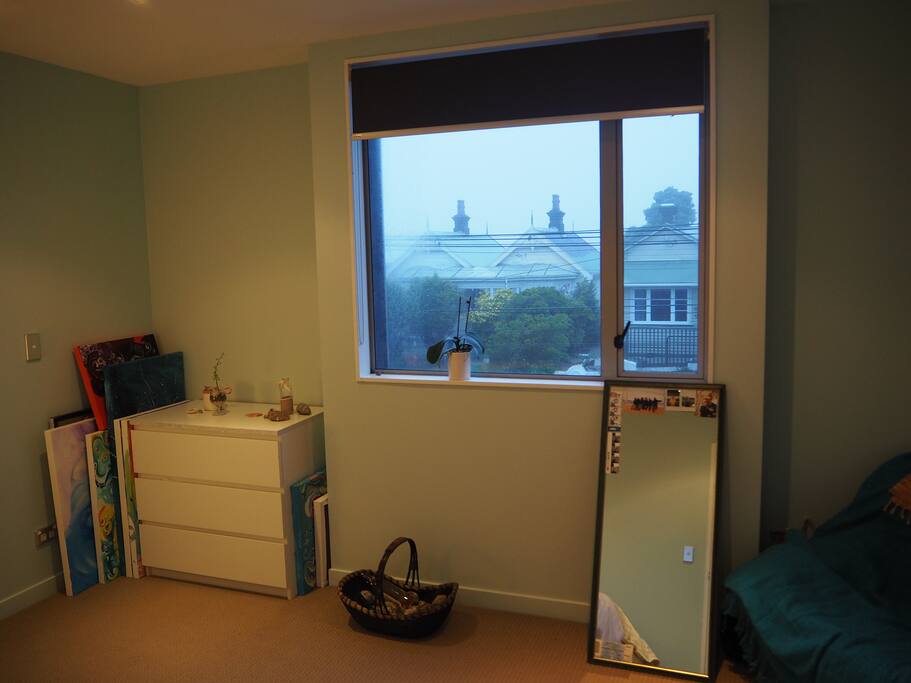 your room with morning and midday sun (3rd floor)