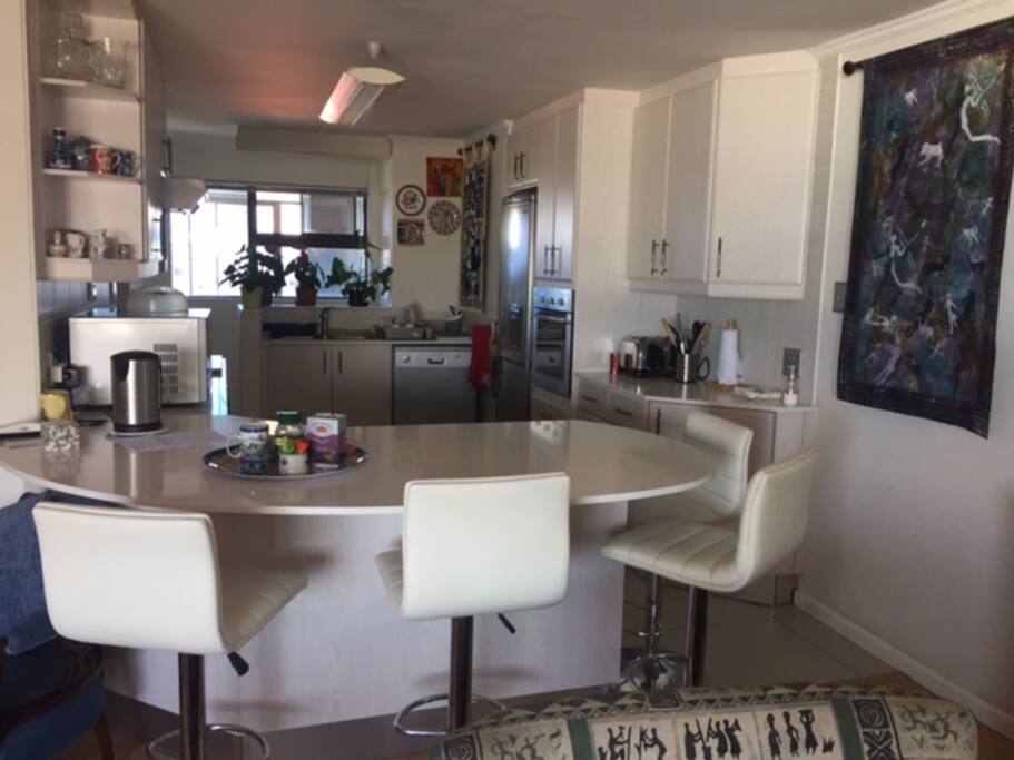 open plan kitchen / lounge / dining area