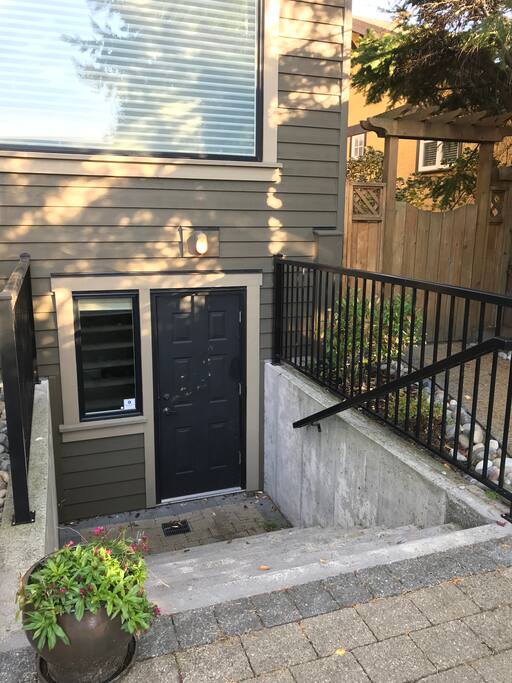 Bright, private entrance