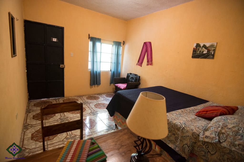 Room # 5 Shared bathroom with hot shower, work space area and good WiFi.