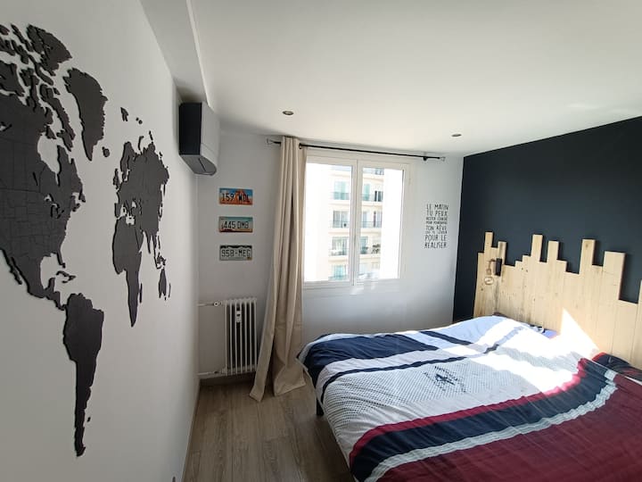 Chambre lit king size 160*200