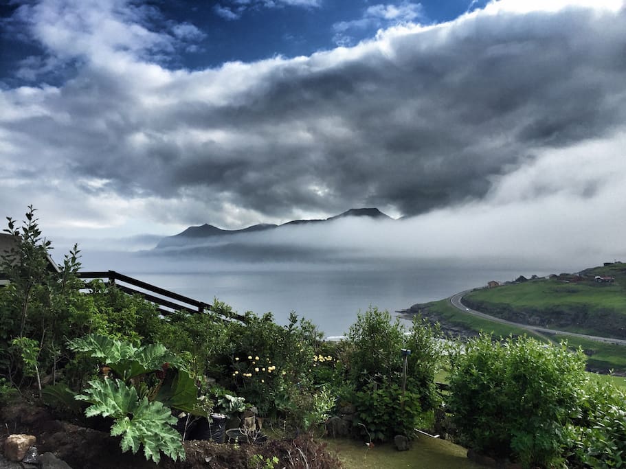 This is the view from the back of the house. So this is not the view from your room, this is just to show you the general view in Leynar.