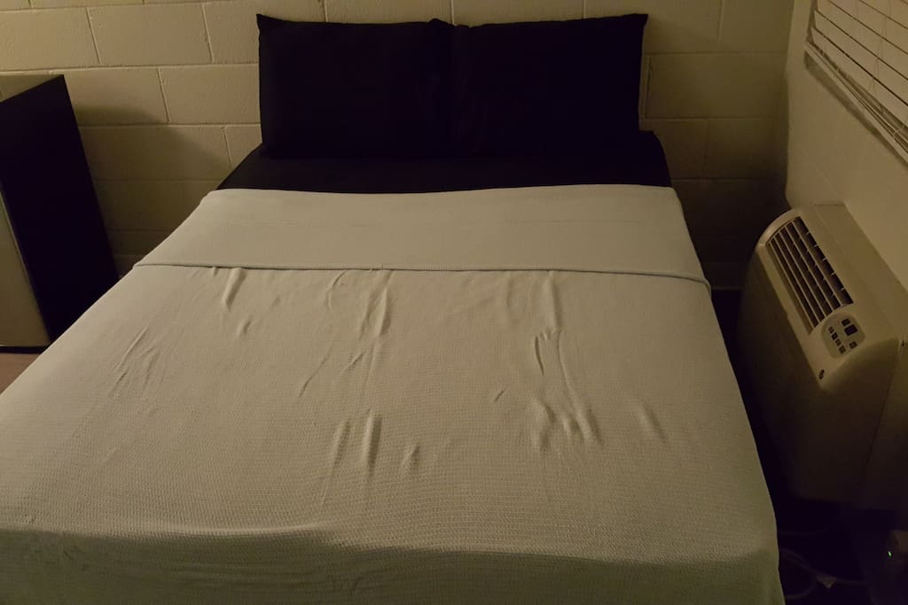 Full size bed...sheets, pillows and blanket included