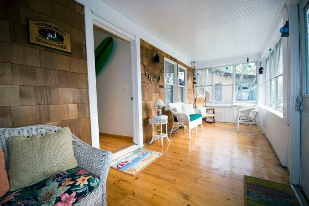 Screened in porch.