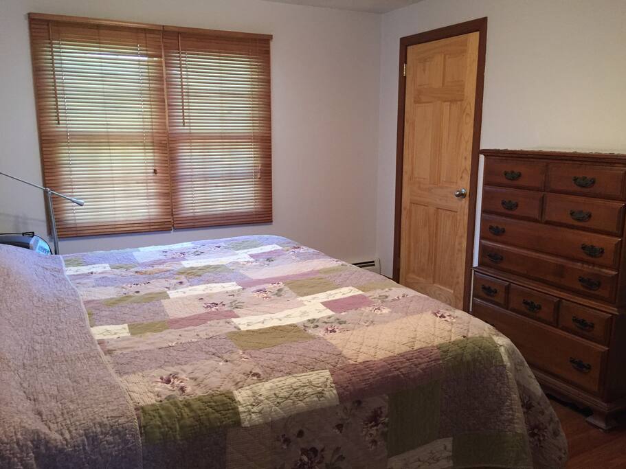 Bedroom with king bed.