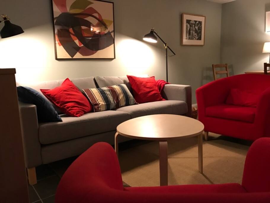 Living room--lots of seating for friends and family