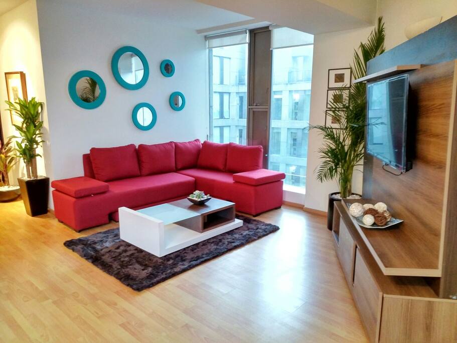 Living room, view from the front door
