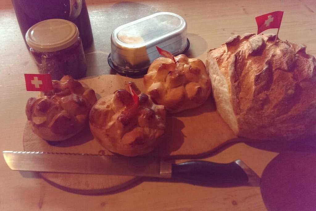 frisch zubereitetes Frühstück