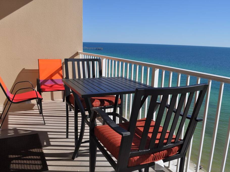 Ocean front facing balcony
