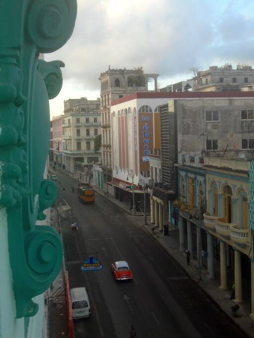 City view from the balcony.