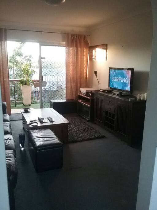 Lounge. Heaps of dvds to choose from. Balcony access.