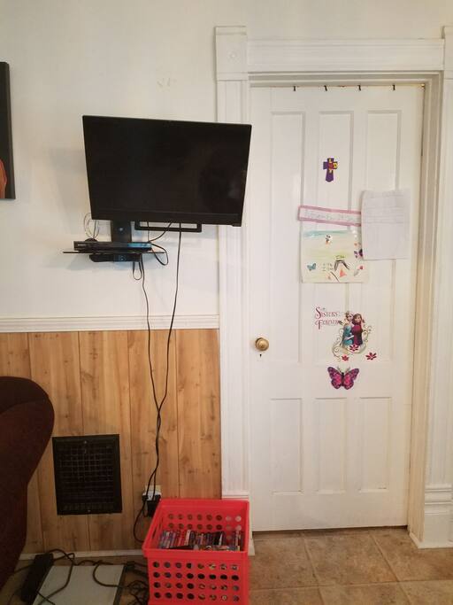 Tv and DVD player in living room