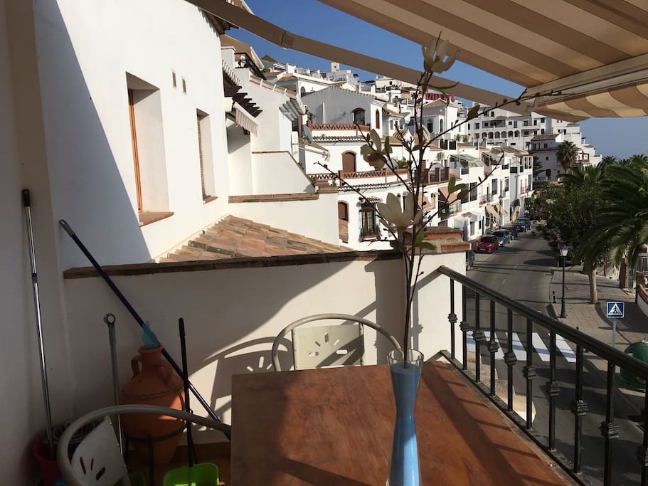 View of Frigiliana old town from the lower terrace