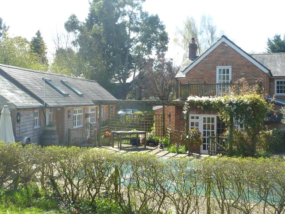 Your accommodation is to the left of our house.