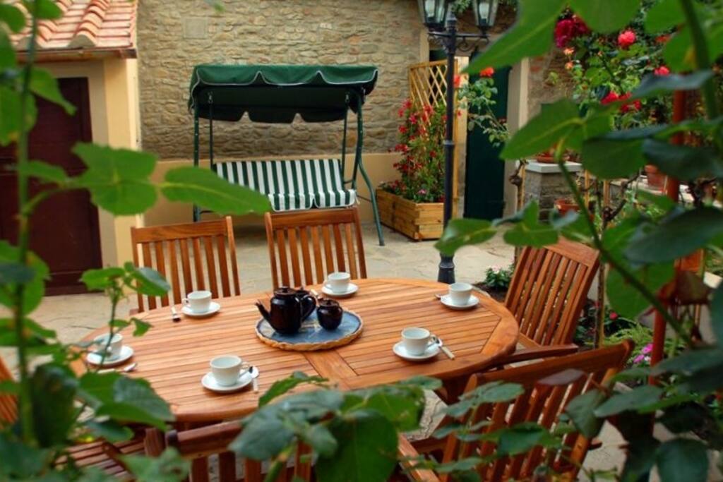 Pvt outside garden