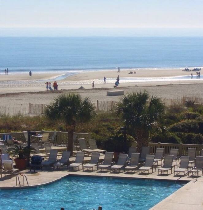 The beach view from the Main Balcony.