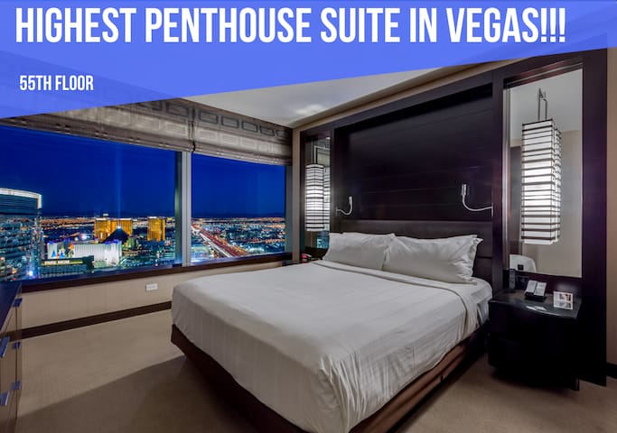New Vdara 2 BR Suite! ★Highest Penthouse in Vegas!