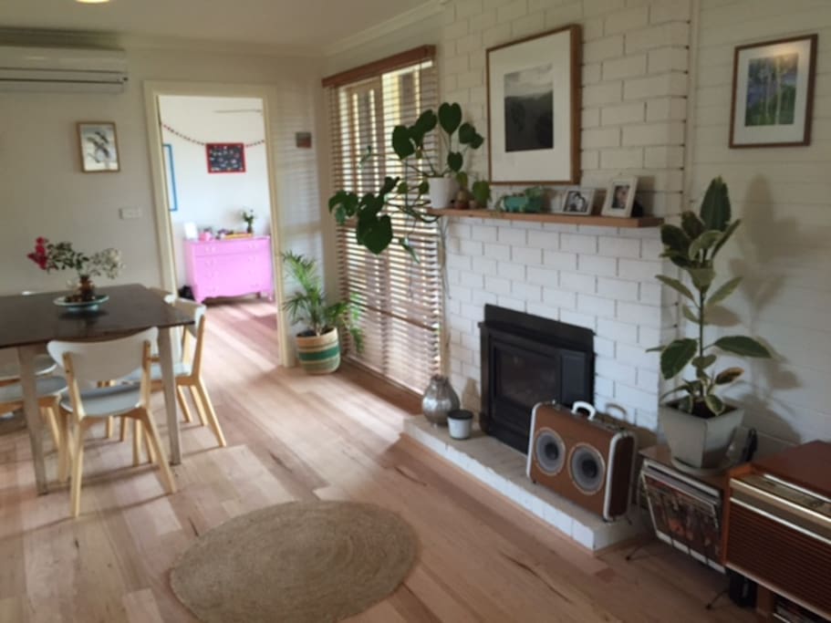 Fresh, beach cottage inspired living with reclaimed timber floors